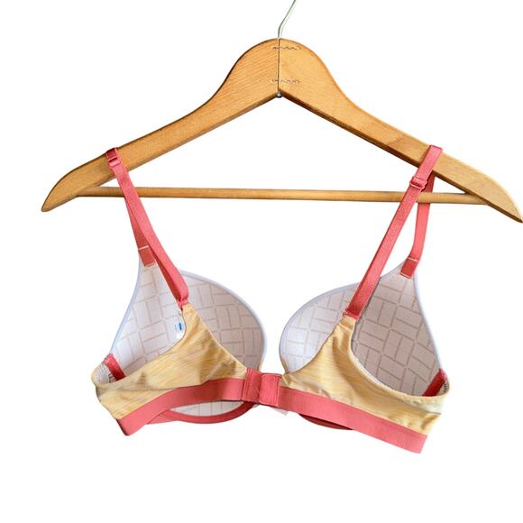 Victoria's Secret Yellow orange Cream Demi Colorblock Perfect Shape bra 34C - Picture 4 of 5